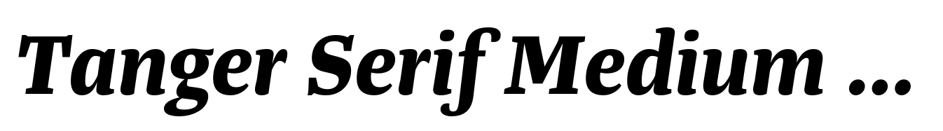 Tanger Serif Medium Bold Italic